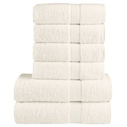 Gossi set de prosoape premium solund, 6 piese, crem, 600 g/m2