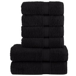 Gossi set de prosoape premium solund, 6 piese, negru, 600 g/m2