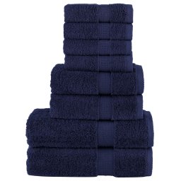 Gossi set de prosoape premium solund, 8 piese, bleumarin, 600 g/m2