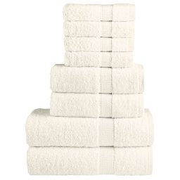 Gossi set de prosoape premium solund, 8 piese, crem, 600 g/m2