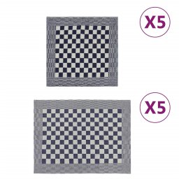 Gossi set de prosoape, 10 buc., albastru si alb, bumbac