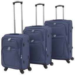 Gossi set de trolere din material textil, 3 buc, bleumarin