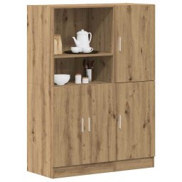 Gossi set dulap de bucatarie din 2 piese din lemn de stejar artizanal