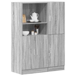 Gossi set dulap de bucatarie din 2 piese, gri sonoma, lemn derivat