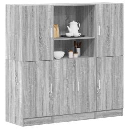 Gossi set dulap de bucatarie din 3 piese, gri sonoma, lemn derivat