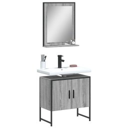 Gossi set dulapuri baie, 2 piese, gri sonoma, lemn prelucrat