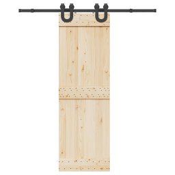 Gossi set feronerie pentru usa glisanta, negru, 183 cm, otel