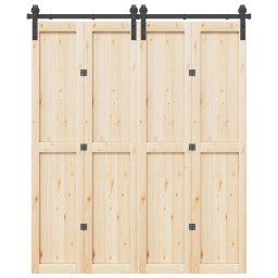 Gossi set feronerie pentru usa glisanta, negru, 183 cm, otel