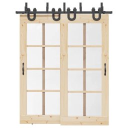 Gossi set feronerie pentru usa glisanta, negru, 183 cm, otel