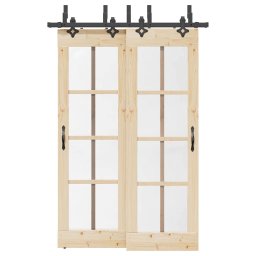 Gossi set feronerie pentru usi glisante, negru, 152,5 cm, otel