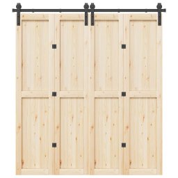 Gossi set feronerie pentru usi glisante, negru, 200 cm, otel