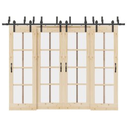 Gossi set feronerie pentru usi glisante, negru, 305 cm, otel