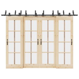 Gossi set feronerie pentru usi glisante, negru, 305 cm, otel