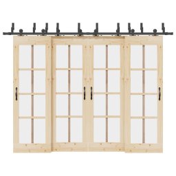 Gossi set feronerie pentru usi glisante, negru, 305 cm, otel