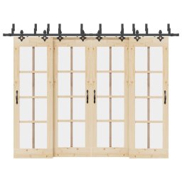 Gossi set feronerie pentru usi glisante, negru, 305 cm, otel