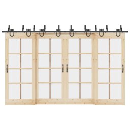 Gossi set feronerie pentru usi glisante, negru, 366 cm, otel