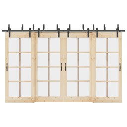 Gossi set feronerie pentru usi glisante, negru, 366 cm, otel