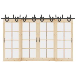 Gossi set feronerie pentru usi glisante, negru, 366 cm, otel