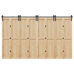 Gossi set feronerie pentru usi glisante, negru, 366 cm, otel