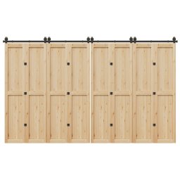 Gossi set feronerie pentru usi glisante, negru, 366 cm, otel
