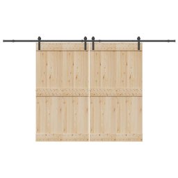 Gossi set feronerie pentru usi glisante, negru, 366 cm, otel