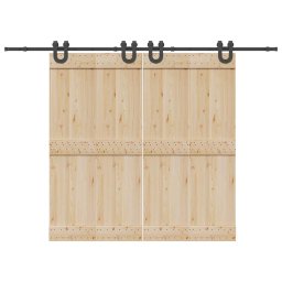 Gossi set feronerie pentru usi glisante, negru, 366 cm, otel