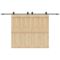 Gossi set feronerie pentru usi glisante, negru, 366 cm, otel