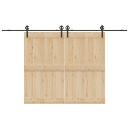 Gossi set feronerie pentru usi glisante, negru, 366 cm, otel