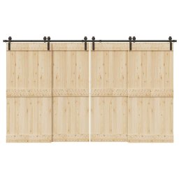 Gossi set feronerie pentru usi glisante, negru, 366 cm, otel