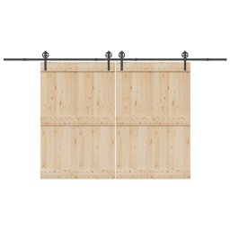Gossi set feronerie pentru usi glisante, negru, 400 cm, otel