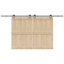 Gossi set feronerie pentru usi glisante, negru, 400 cm, otel