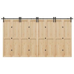 Gossi set feronerie pentru usi glisante, negru, 400 cm, otel