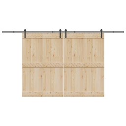 Gossi set feronerie pentru usi glisante, negru, 400 cm, otel