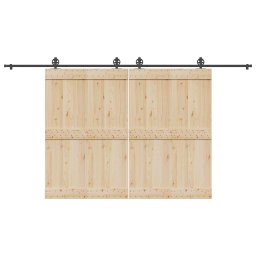 Gossi set feronerie pentru usi glisante, negru, 400 cm, otel