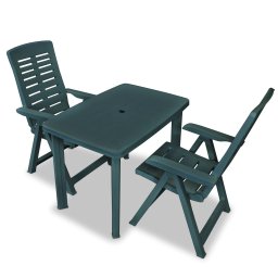 Gossi set mobilier bistro, 3 piese, verde, plastic