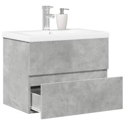 Gossi set mobilier de baie, 2 piese, gri beton, lemn compozit