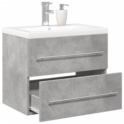 Gossi set mobilier de baie, 2 piese, gri beton, lemn compozit