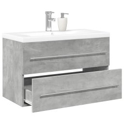 Gossi set mobilier de baie, 2 piese, gri beton, lemn compozit