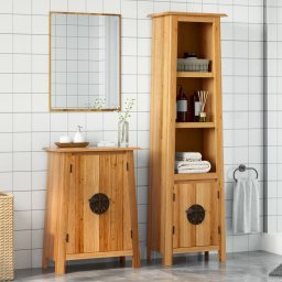 Gossi set mobilier de baie, 2 piese, lemn masiv de pin