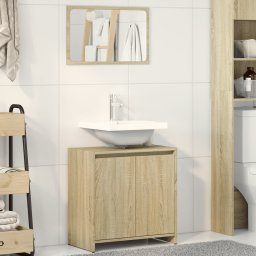 Gossi set mobilier de baie, 2 piese, stejar sonoma, lemn prelucrat