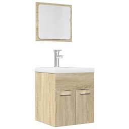Gossi set mobilier de baie, 2 piese, stejar sonoma, lemn prelucrat