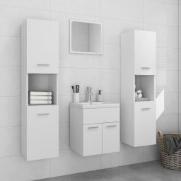 Gossi set mobilier de baie, alb, lemn prelucrat