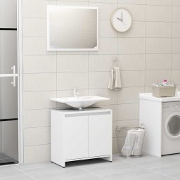 Gossi set mobilier de baie, alb, lemn prelucrat