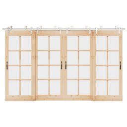 Gossi set piese pentru usa glisanta, argintiu, 366 cm otel inoxidabil