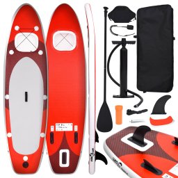 Gossi set placa paddleboarding gonflabila, roşu, 300x76x10 cm