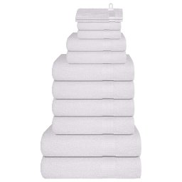 Gossi set prosoape 12 piese alb 360 g/m2 100% bumbac