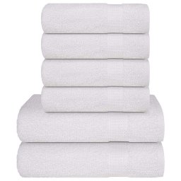 Gossi set prosoape 6 piese alb 360 g/m2 100% bumbac