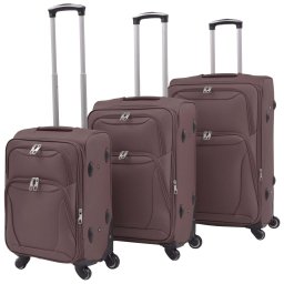 Gossi set trolere din material textil, 3 piese, cafeniu