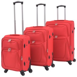 Gossi set trolere din material textil, 3 piese, rosu