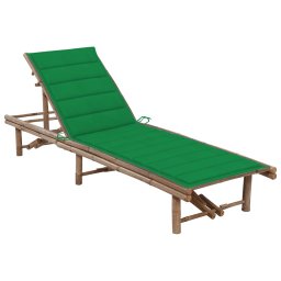 Gossi Șezlong de gradina cu perna, bambus